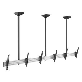 Supporto Soffitto 3 Schermi 45-50" VESA 600x400 Inclinabile TV Monitor