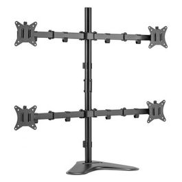 Supporto da Tavolo Articolato per 4 Monitor 17"-32" Nero VESA Regolabile