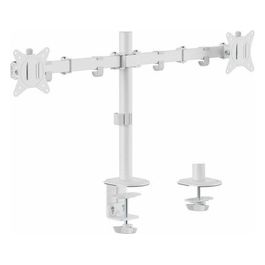 Supporto da Tavolo per Tv a Schermo Piatto 32" Scrivania Bianco