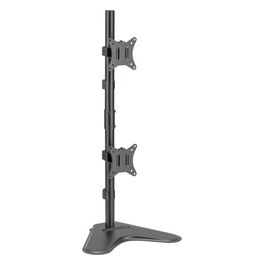 Supporto Verticale 2 Monitor 17-32" Nero 9kg Regolabile Scrivania VESA