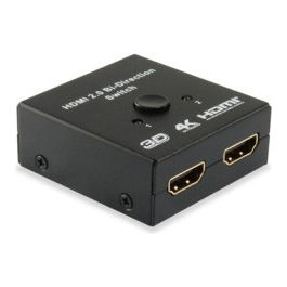 Switch HDMI Bidirezionale 2 Porte 4K 60Hz HDMI 2.0 Nero Splitter Commutatore