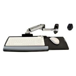 Braccio LX per tastiera, polished aluminum, portata max 2.2Kg, sollevamento 33cm, inclinazione 80°, rotazione sx/dx 360°