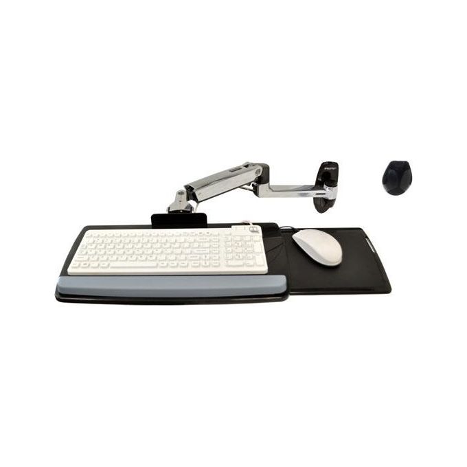 ERGOTRON 45-246-026 Braccio per Tastiera da Parete LX Regolabile in Altezza e Inclinazione Negativa fino a 89 cm di Estensione colore Argento