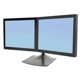 DS100 Supporto per Due Monitor in Orizzontale per Lcd Inferiori a 24" Nero