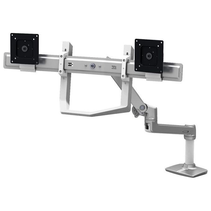 Ergotron Dual Direct Handle Kit Supporto da Tavolo per Tv a Schermo Piatto 10" Bianco