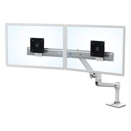 LX Desk Dual Direct Arm Kit Montaggio per 2 Display Lcd Fino a 32" Bianco