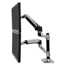 lx Redesign dual arm pole Mount 2 flat Panel or fp and Notebook