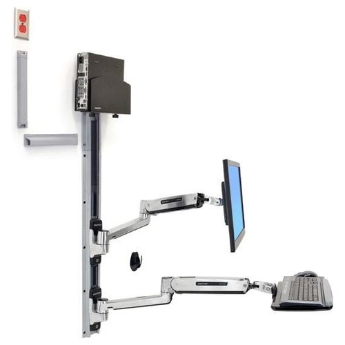 Ergotron LX Sit Stand System S Cpu Polished