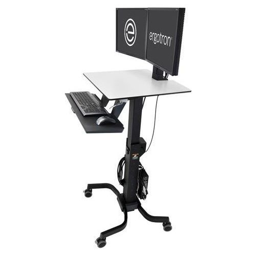 Ergotron WorkFit-C Dual Sit-Stand Nero/Grigio Pannello Piatto Carrello Multimediale