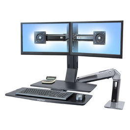 WorkFit-A Supporto Regolabile per 2 Monitor Fino a 22" Nero