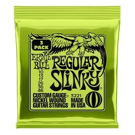 Ernie Ball Confezioni 3 Mute Corde Regular Slinky Adatto per Chitarra 6 Pezzi