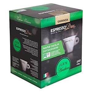 EspressoDue Capsule Caffe' 100% Arabica Compostabile Confezione 25 Pezzi