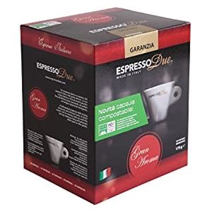 EspressoDue Capsule Caffe' Gran Aroma Compostabile Confezione 25 Pezzi
