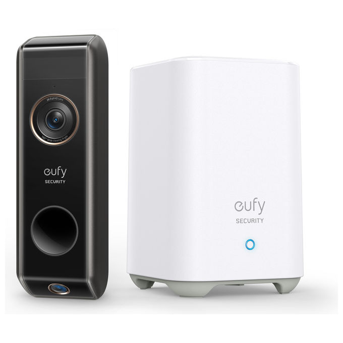 Eufy E8213 Security Video Doorbell 2 Pro con Homebase, doppio rilevamento del movimento, rilevamento dei pacchetti, 2K HD, riconoscimento famiglia,