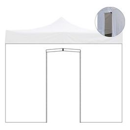 Telo 3X2M Bianco Impermeabile Con Porta Avvolgibile Per Gazebo 