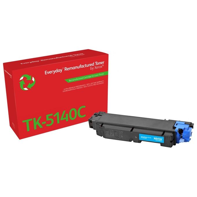 Xerox 006R04800 Toner rigenerato Everyday Ciano compatibile con Kyocera TK-5140C Resa 5000 pagine colore Ciano
