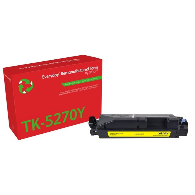 immagine di Everyday rigenerato toner rigenerato everyday™ di xerox giallo compatibile con kyocera tk-5270y, capacità standard