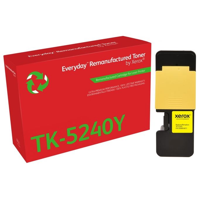 immagine di Everyday rigenerato toner rigenerato everyday™ di xerox giallo compatibile con kyocera tk-5240y, capacità standard