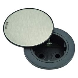 EVO LINE Presa Singola Compatta One 1 Schukocoperchio Inox