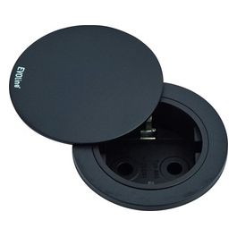EVO LINE Presa Singola Compatta One 1 Schukocoperchio Nera