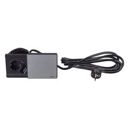 EVO LINE Sistema Prese Square 80 - 1 Schuko 1 Usb Inox