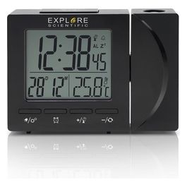 Explore Rdp-1001 Orologio Sveglia Radiocontrollato Calendario Proiezione Temperatura Nero
