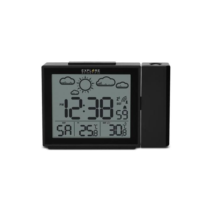 Explore RPW-3009 Orologio Sveglia Radiocontrollata Barometro Proiezione Temperatura