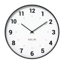 RAC1003 Orologio a Parete 25cm RadiocomandatoDesign Contemporaneo con Numeri Metallo/Bianco