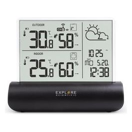 Stazione Barometrica Glass LCD Weather Station Nero
