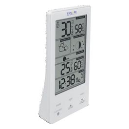 Stazione Meteo con Display Touch Bianco e Nero Previsioni del Tempo Dual Alarm Fasi Lunari Bianco