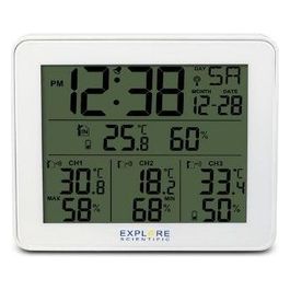 Explorer Scientific Stazione Meteo Radio-Controllata con Allarme 3 Sensori Bianco