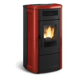Extraflame Stufa a Pellet Novella Plus Rivestimento in Maiolica Bordeaux 1280450
