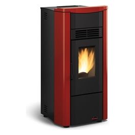 Extraflame Giusy Stufa a Pellet 7,0 kw Rivestimento in Acciaio Verniciato e top in Maiolica Bordeaux