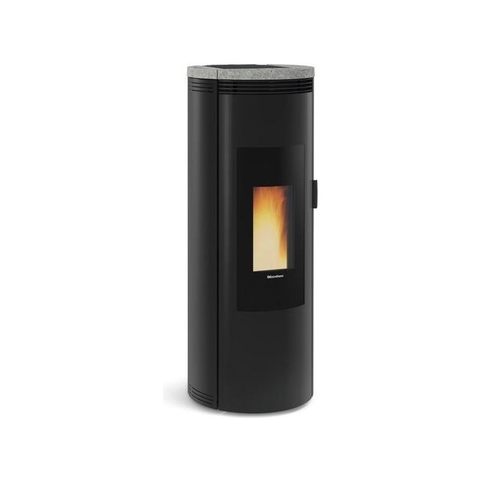 Extraflame 1283503 Amika Stufa a Pellet 2 5 8 kW 230 m³ A+ (120x46x46 cm) colore Nero Color marmo