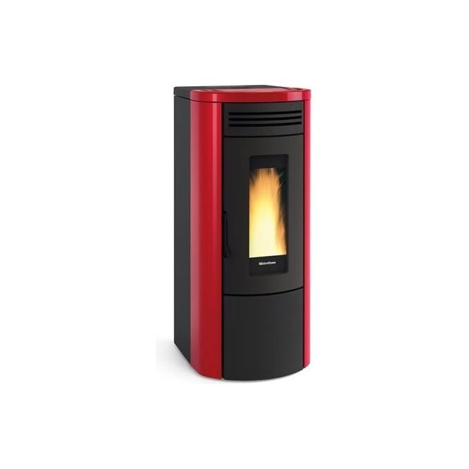 Extraflame Costanza Idro Stufa a Pellet con Rivestimento in Acciaio Verniciato e Top in Maiolica