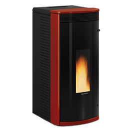 Stufa a Pellet SIBILLA PLUS Bordeaux Canalizzata