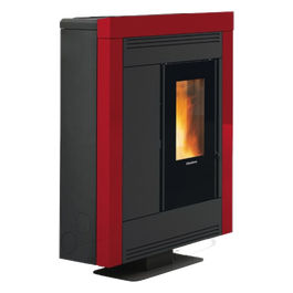 Stufa SOUVENIR STEEL EVO Bordeaux Canalizzata