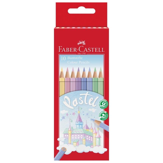 Faber Castell 10 Matite Pastel Assortite