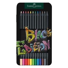 Faber Castell 12 Matite Colorate Blackedition