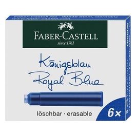 Faber Castell Cartucce per Penna Stilografica Blu 6 Pezzi