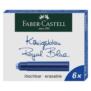 Faber Castell Cartucce per Penna Stilografica Blu 6 Pezzi