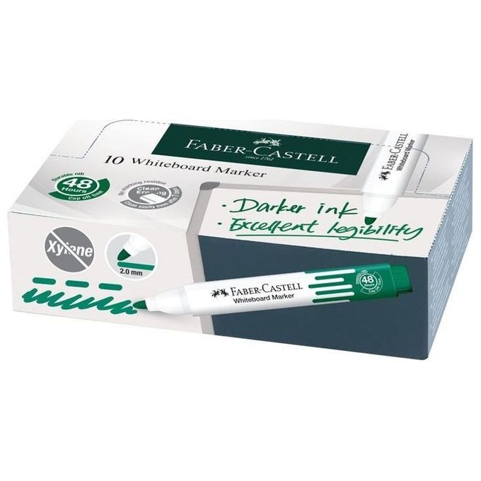 Faber Castell Confezione 10 Marker per Lavagna Verde
