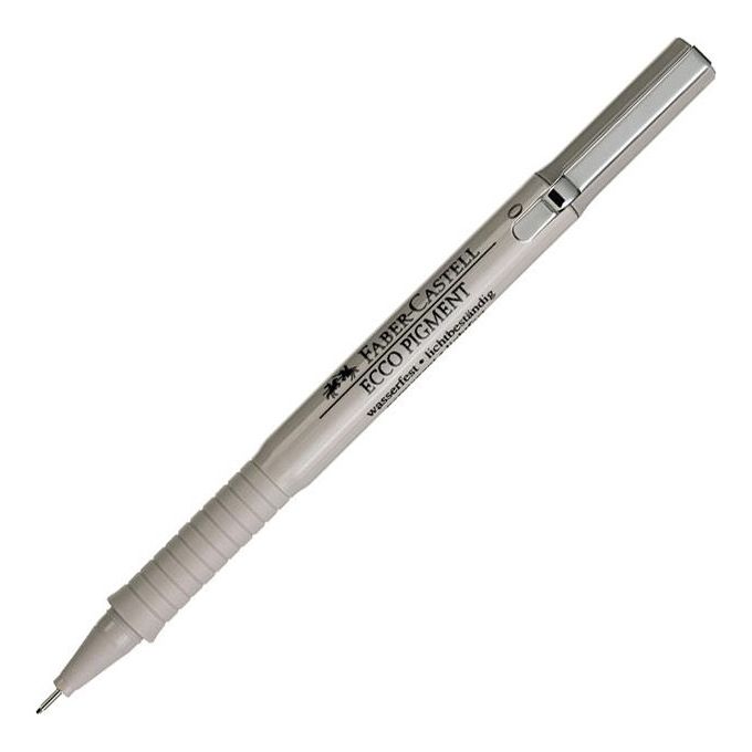 Faber-Castell 166599 Ecco Pigment Penna Fineliner Tratto 0.5 mm Inchiostro Pigmentato Confezione 10 Pz colore Nero