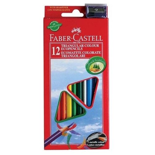 Faber Castell confezione 12 Matite eco Triangolari