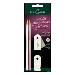 Faber Castell Confezione 2 Matite1 Gomma 1 Temperino Milk