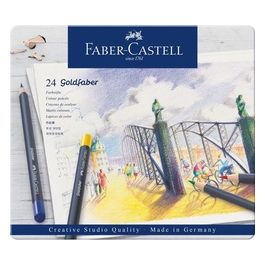 Faber Castell Confezione 24 Matite Colorare Permanente Metal