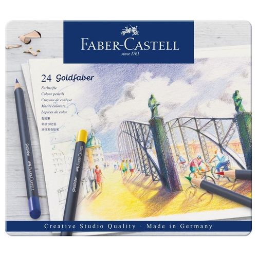 Faber Castell Confezione 24 Matite Colorare Permanente Metal