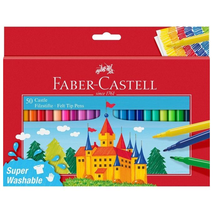 Faber Castell Confezione 50 Pennarelli Sottili il Castello