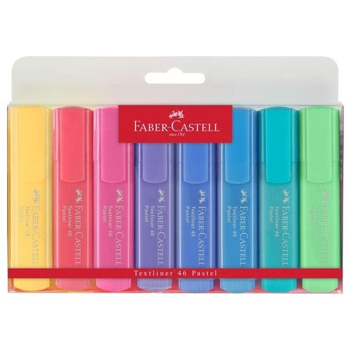 Faber Castell Confezione 8 Evidenziatori Pastel Assortiti