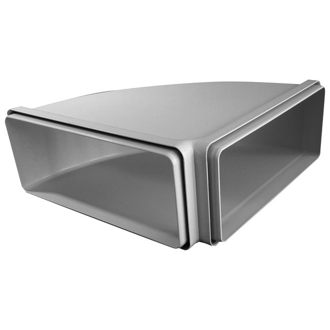 Faber 112.0459.455 Curva CRO 90 Gomito Cappa Aspirante Rettangolare 220x90 mm colore Bianco